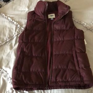 Burgundy vest
